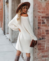 Robe pull en tricot So In Love - Ivoire